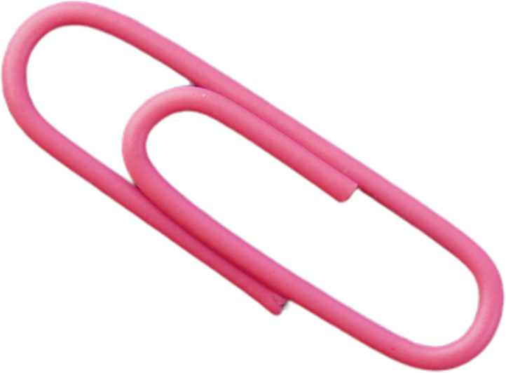 Pink Paper Clip Cutout